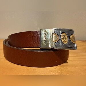 Vintage Cartier Double C Belt Buckle & belt